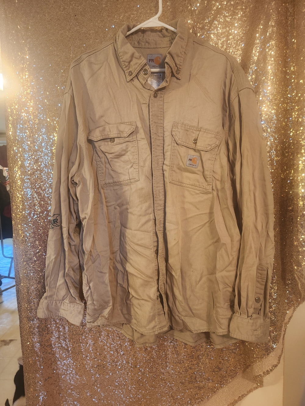 Carhartt Men’s Khaki Utility Shirt Jacket